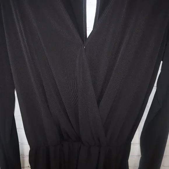 BCBGeneration Black Long Sleeve Romper Women's Size M - Picture 2 of 7
